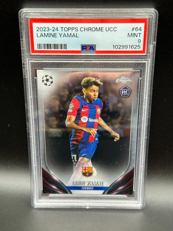 2023-24 Topps Chrome UCC Lamine Yamal RC #64 PSA 9 Barcelona Rookie Card