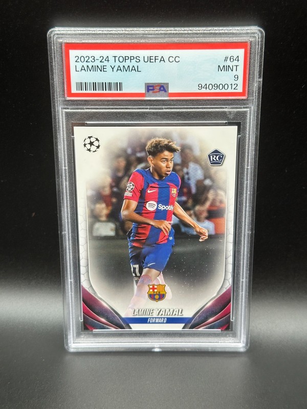 2023-24 Topps UEFA CC Lamine Yamal RC #64 PSA 9 Barcelona Rookie Card