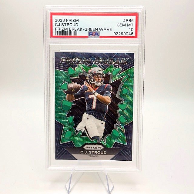 2023 Panini Prizm- Prizm Break C.J. Stroud #PB-6 Green Wave Prizm PSA 10 (RC) view 1