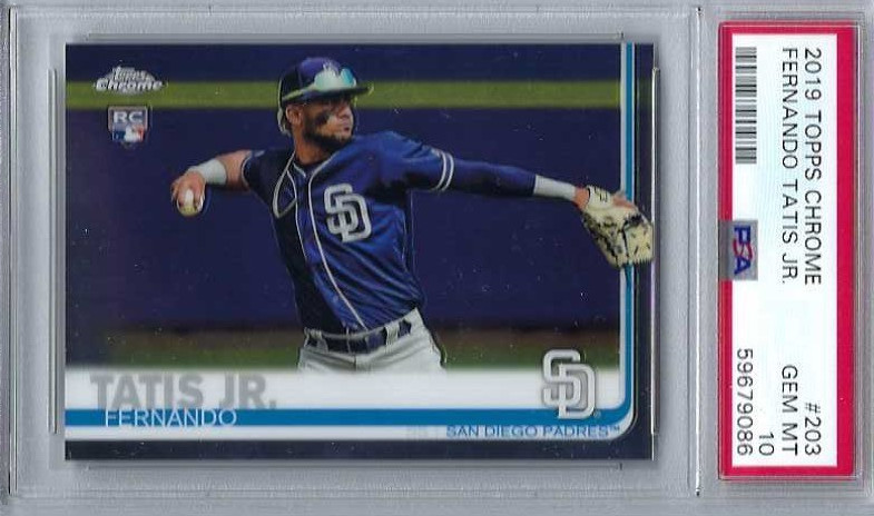 2019 FERNANDO TATIS JR. TOPPS CHROME #203 GEM MINT PSA 10 view 2
