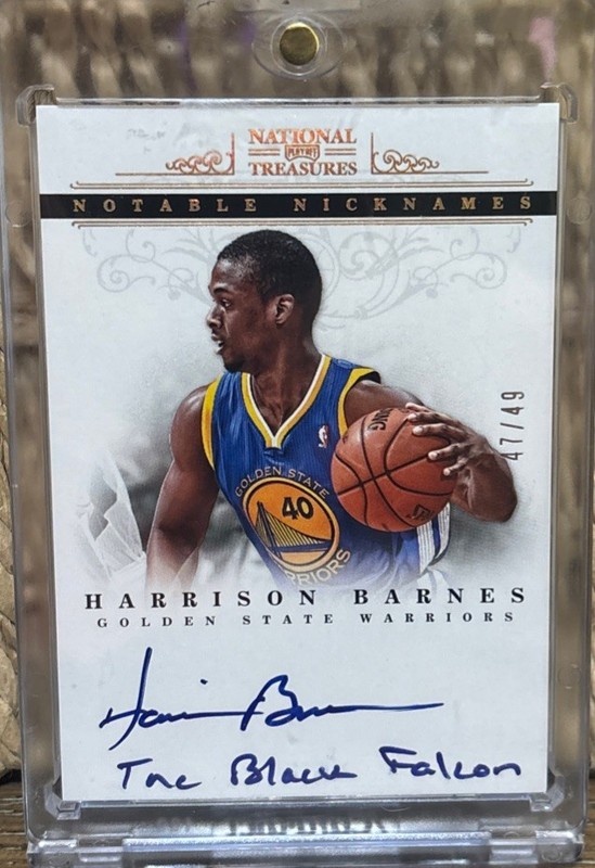 2012-13 Panini National Treasures HARRISON BARNES Notable Nicknames RC Auto /49