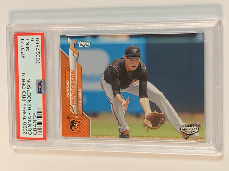 2020 Topps Pro Debut Orange #PD171 Gunnar Henderson /25 - PSA 9 (Mint)