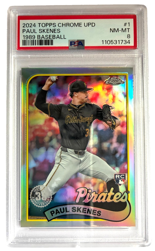 2024 Topps Chrome Update '89 Topps #1 Paul Skenes RC  PSA NM-MT 8
