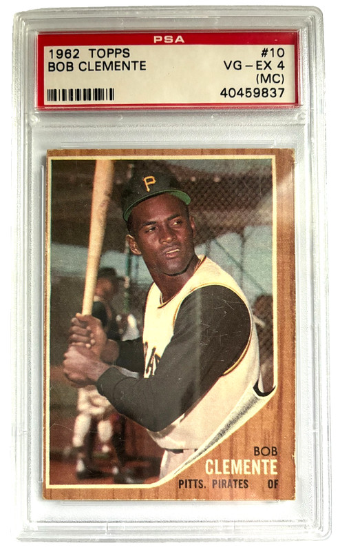 1962 Topps #10 Roberto Bob Clemente  PSA VG-EX 4 (MC)  PIRATES  #40459837