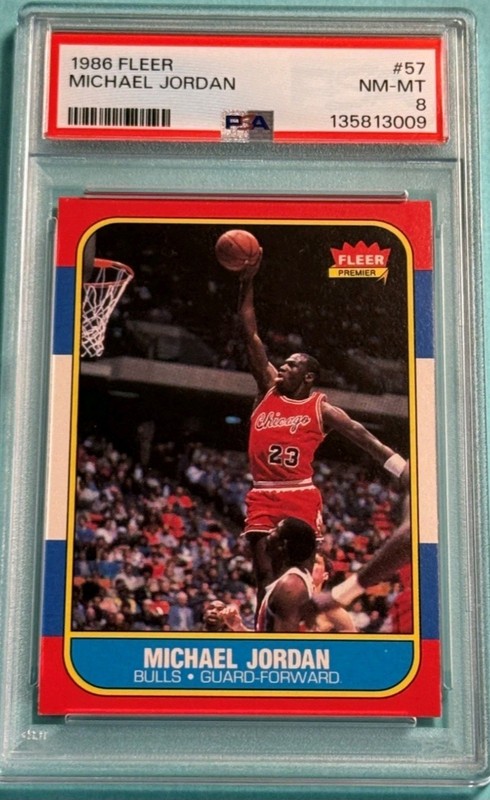 Vintage Michael Jordan Rookie PSA 8 Collector Pack 1 Card Sports Trading NBA SGC view 2