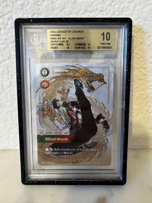 BGS Black with Gold Glitter Bumper Slab Guard - BGS 10 BGS BLACK LABEL PRISTINE view 1