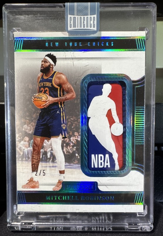 2024-25 Eminence Mitchell Robinson Logoman Patch # 2/5 Game Used Worn Knicks
