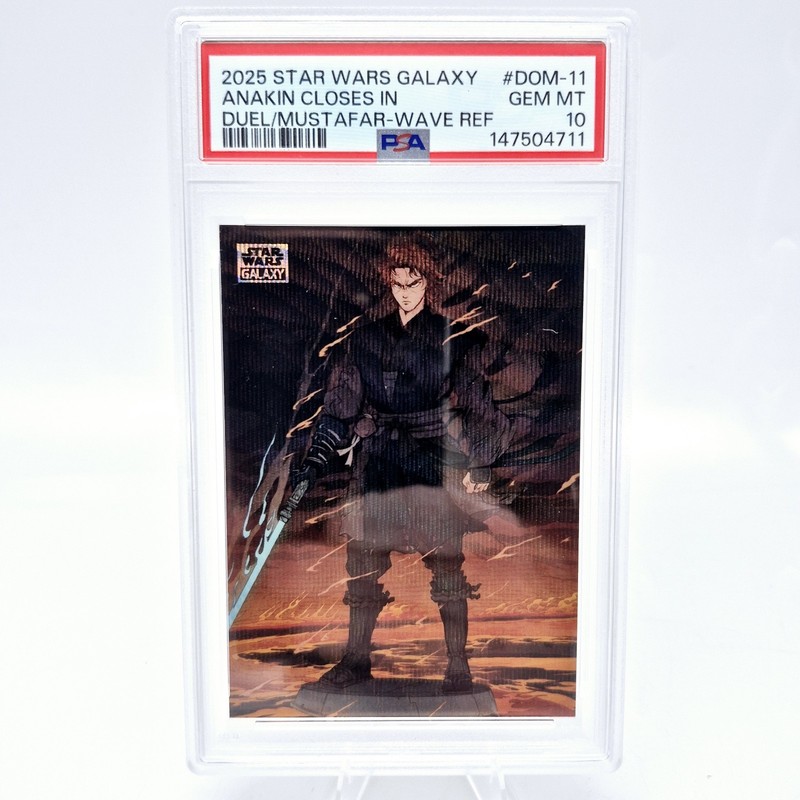 2025 Star Wars Galaxy Anakin Closes In #DOM11 PSA 10 Duel Wave Refractor /99