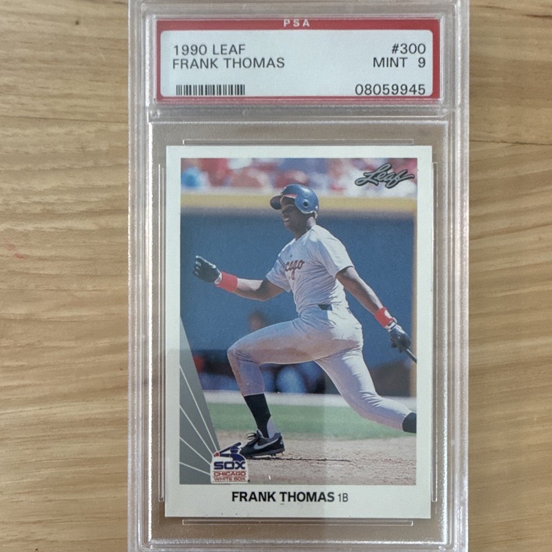 Leaf 1990 Frank Thomas Rookie #300 PSA 9 Chicago White Sox Baseball Card