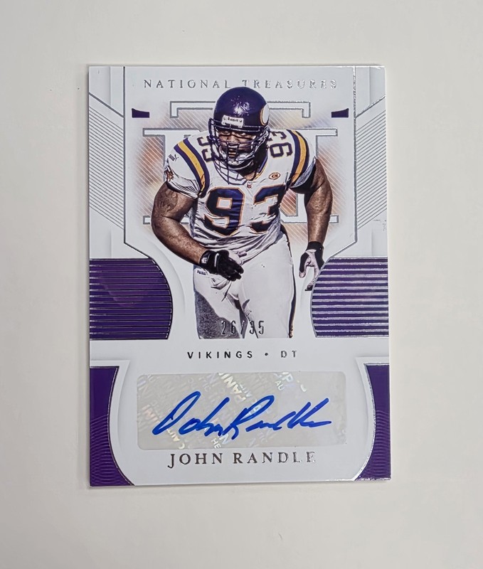 2020 Panini National Treasures John Randle Signatures Auto /35 #S-JR