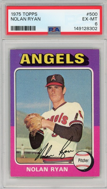 1975 Topps #500 Nolan Ryan Angels HOF PSA 6 EX-MT view 1