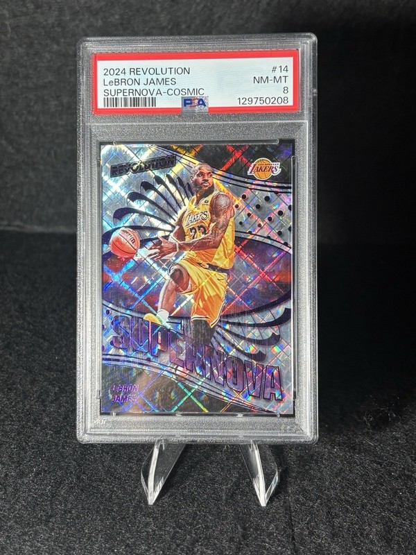 2024-25 Panini Revolution LeBron James Supernova COSMIC SP /99 #14 PSA 8 (19/99)