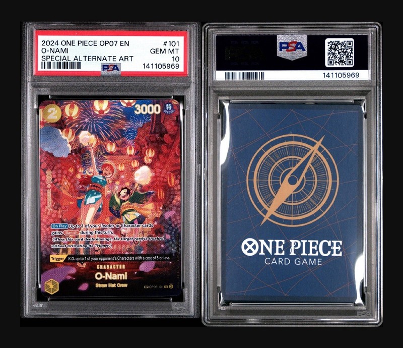 One Piece TCG (Chase) Read Desc O-Nami #OP06-101SP 500Years In The Future PSA 10