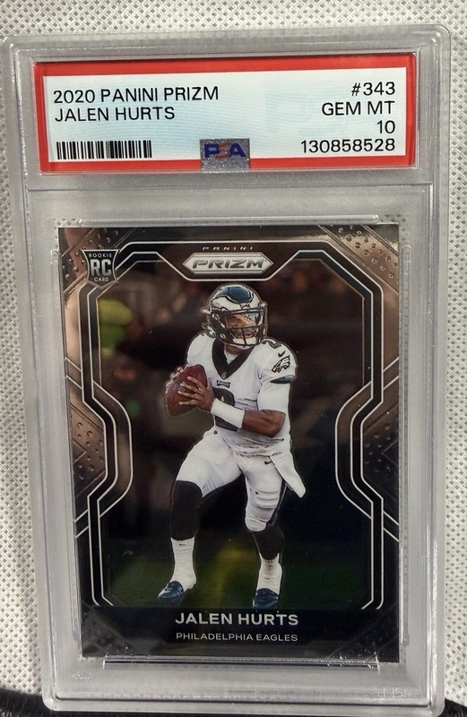 2020 Panini Prizm Football Jalen Hurts Rookie #343 PSA 10 Philadelphia Eagles