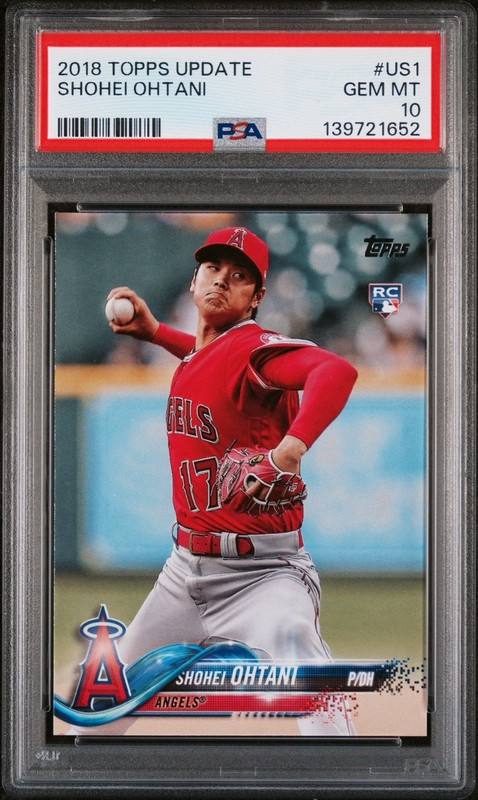 2018 topps update shohei ohtani #US1 psa 10
