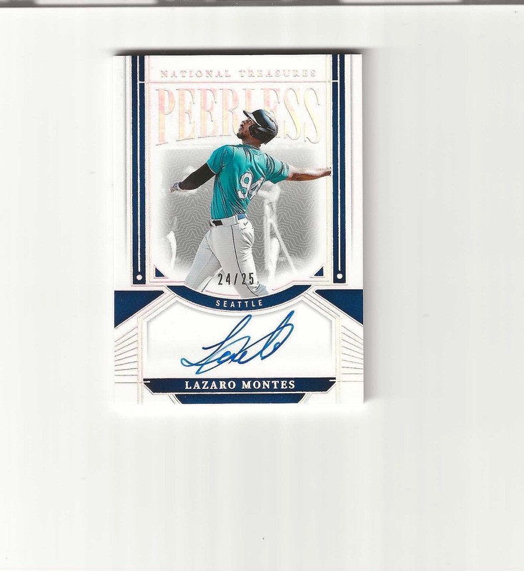 2024 NATIONAL TREASURES BASEBALL PEERLESS LAZARO MONTES AUTO #24/25