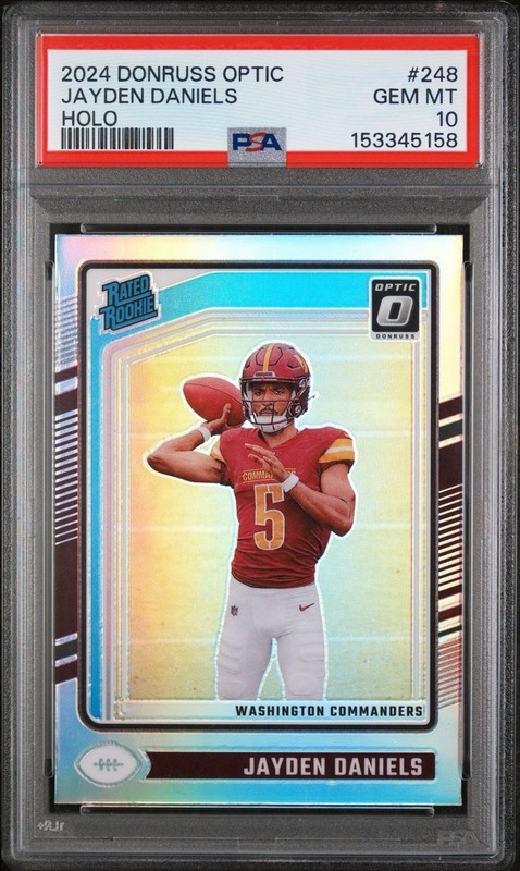 2024 Donruss Optic - Rated Rookie Jayden Daniels #248 Holo Prizm (RC) PSA 10