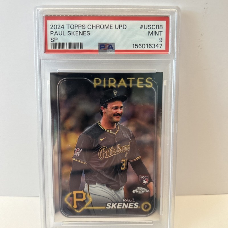 2024 Topps Chrome Update Paul Skenes SP Image Variation Refractor PSA 9