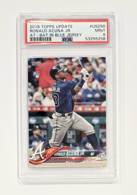 2018 Topps Update Ronald Acuna Jr. RC Rookie #US250 PSA 9 Mint Atlanta Braves