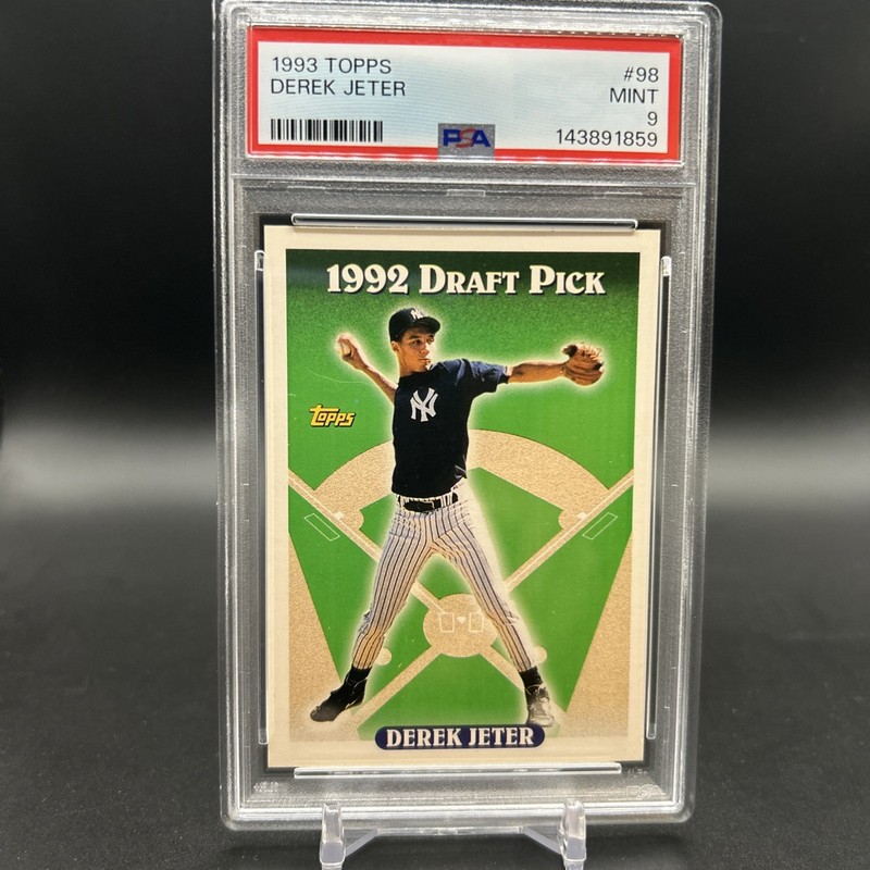 Topps 1993 Derek Jeter Rookie Draft Pick Yankees #98 PSA 9 Baseball Card