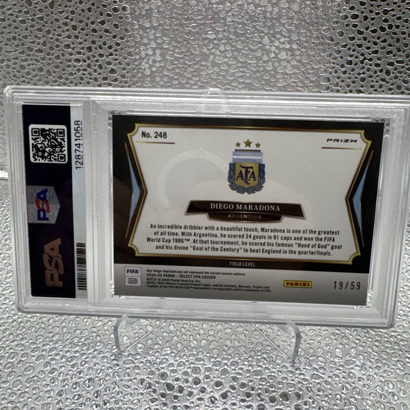 2024-25 Panini Select FIFA Pink Field Level Diego Maradona /59 view 2
