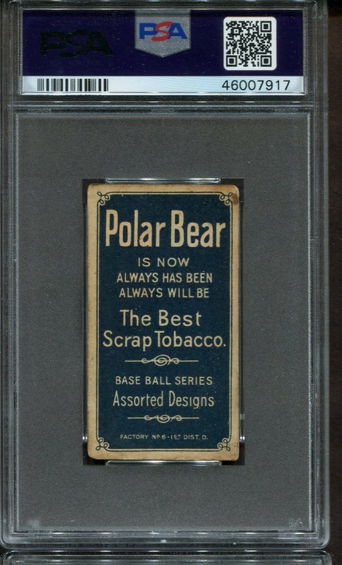 1909-11 T206 Gus Dorner PSA 2 Kansas City Polar Bear view 2