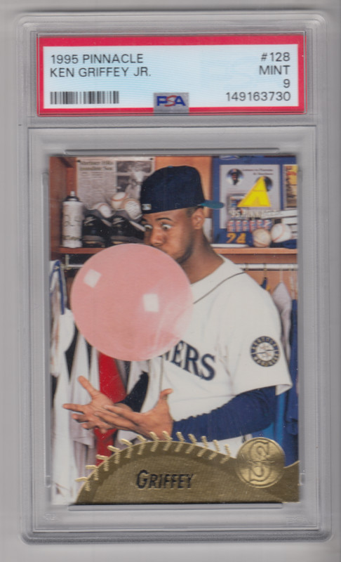 1995 PINNACLE KEN GRIFFEY JR. BUBBLE GUM BUBBLEGUM #128 PSA 9 MINT SP MARINERS