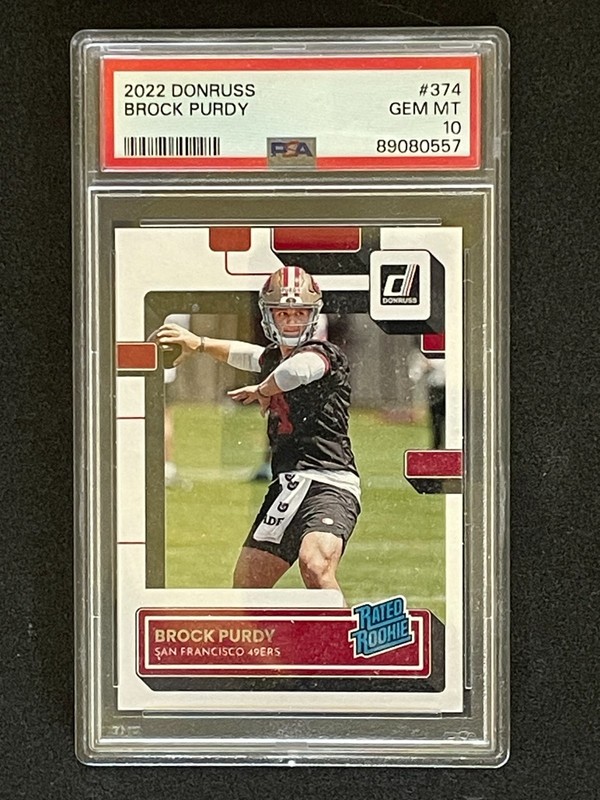 2022 Donruss Rated Rookie Brock Purdy PSA 10