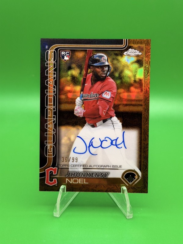 2025 Topps Chrome Gilded Collection Gold Jhonkensy Noel RC ROOKIE AUTO /99