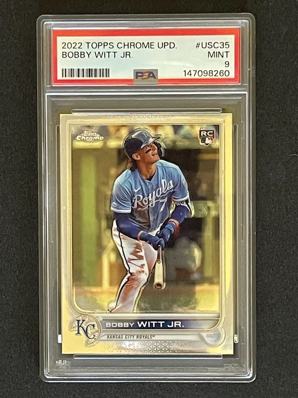 2022 Topps Chrome Update Rookie Card Bobby Witt Jr. PSA 9
