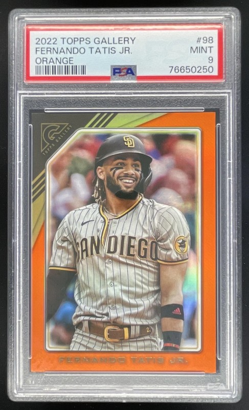 2022 Topps Gallery Orange #98 Fernando Tatis Jr./25 PSA 9 view 1