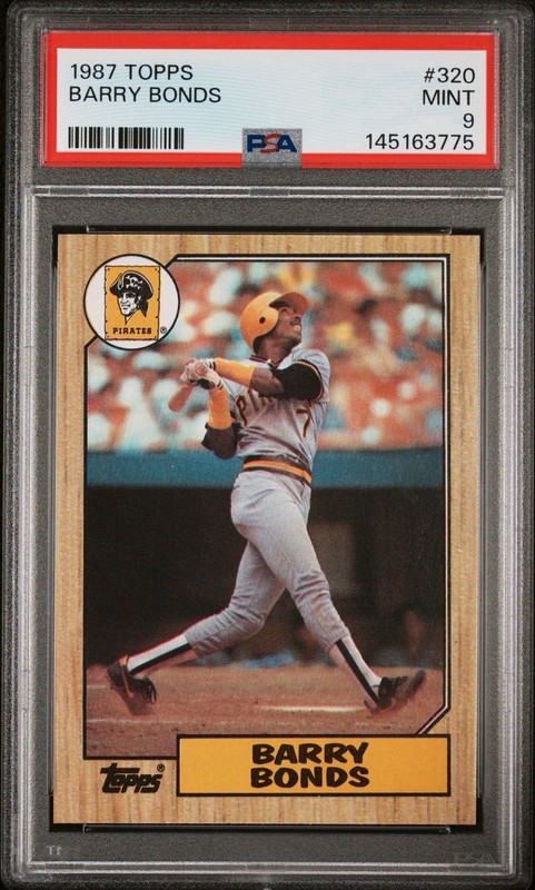 1987 Topps Barry Bonds RC #320 PSA 9 MINT Pittsburgh Pirates 