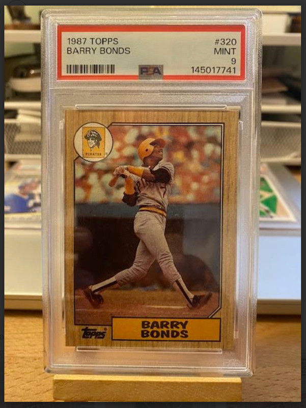 1987 Topps Barry Bonds Rookie RC #320 PSA 9 MINT Pirates HOF Investment