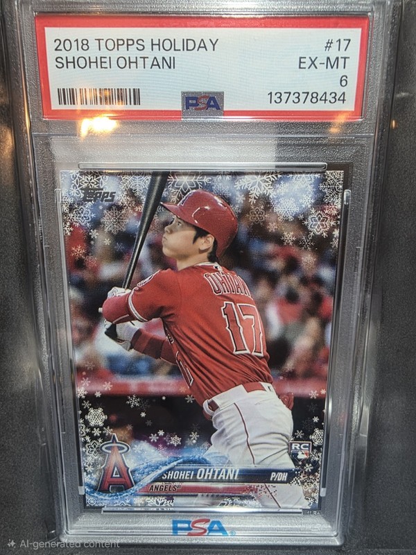 2018 Topps Holiday - Shohei Ohtani #HMW17 (RC) PSA 6