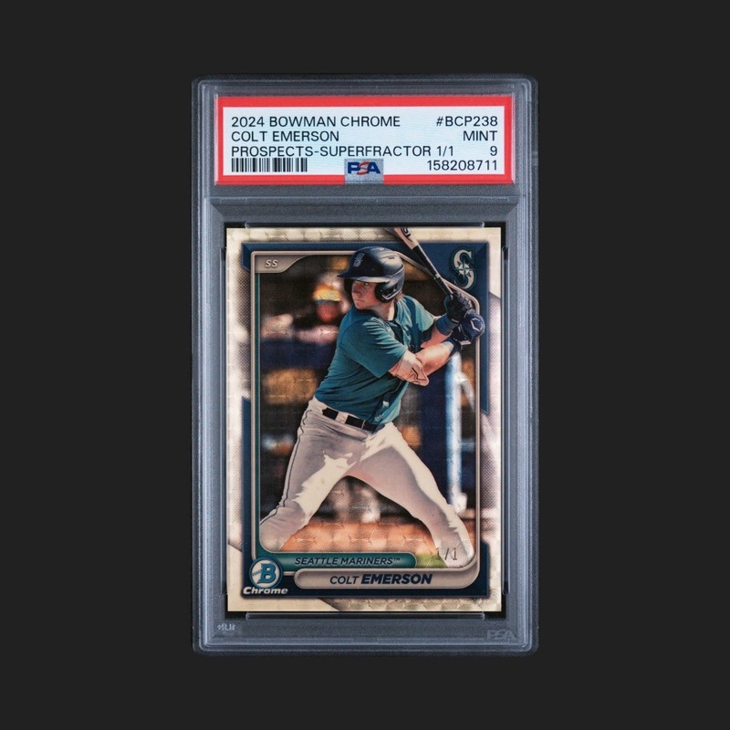 2024 Bowman Chrome Colt Emerson Superfractor 1/1 PSA 9