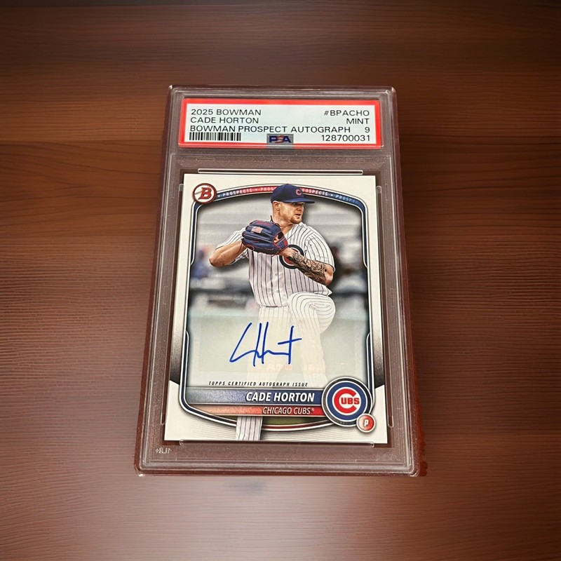 2025 Bowman Paper Prospect Retail Cade Horton #BPA-CHO PSA 9 MINT Rookie Auto RC