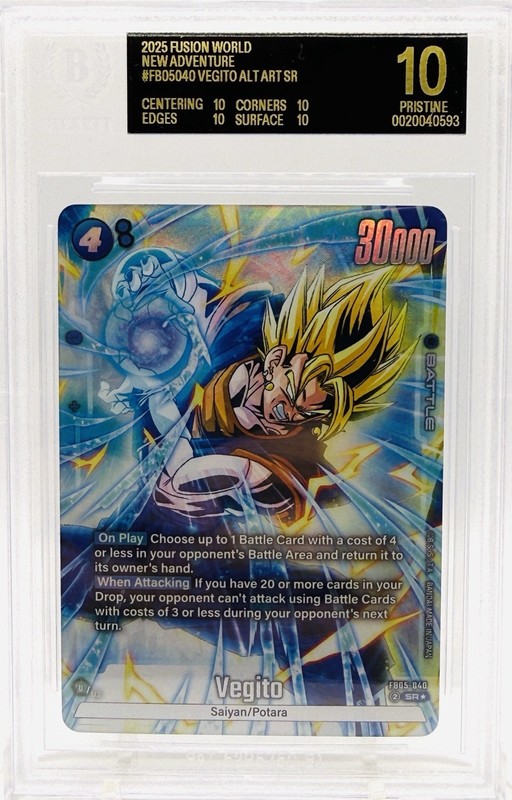 2025 DBS Fusion World Vegito FB05-040 Alt Art BGS 10 BLACK LABEL POP 5