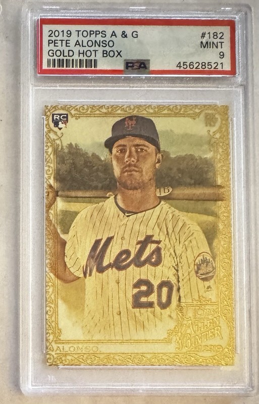 2019 Topps Allen & Ginter Gold Hot Box Pete Alonso RC SP PSA 9