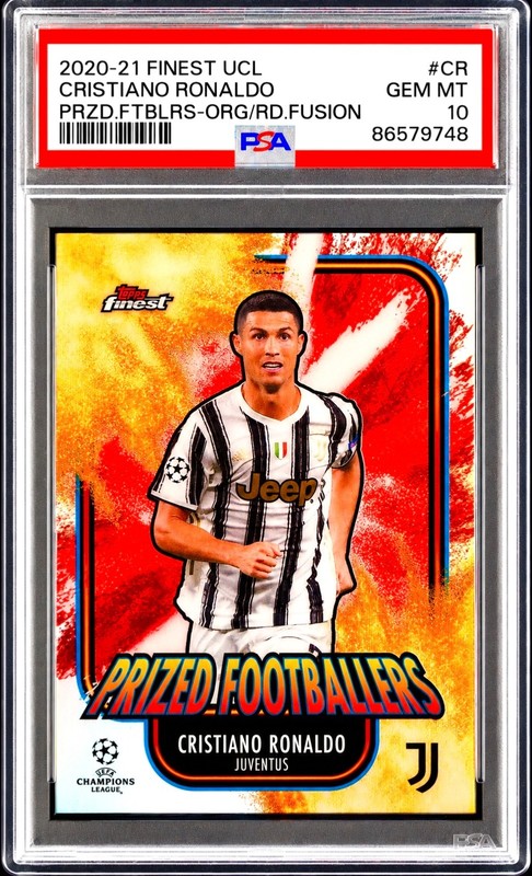 Cristiano Ronaldo RARE ORANGE RED REFRACTOR TOPPS CHROME INVESTMENT ROY PSA 10