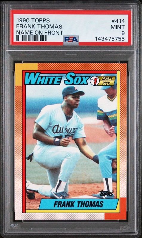 1990 Topps Frank Thomas RC NOF #414 PSA 9 MINT Chicago White Sox