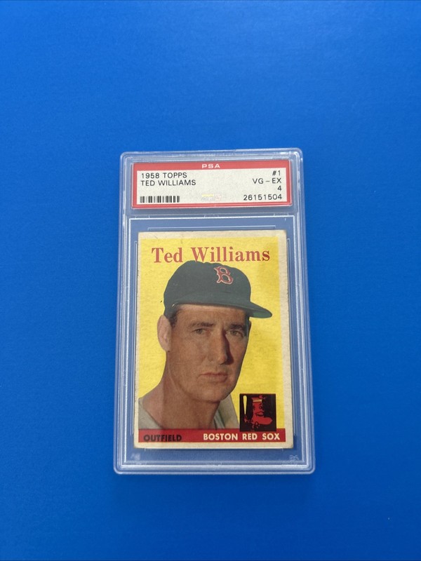 1958 Topps Ted Williams #1 Red Sox PSA 4 view 2