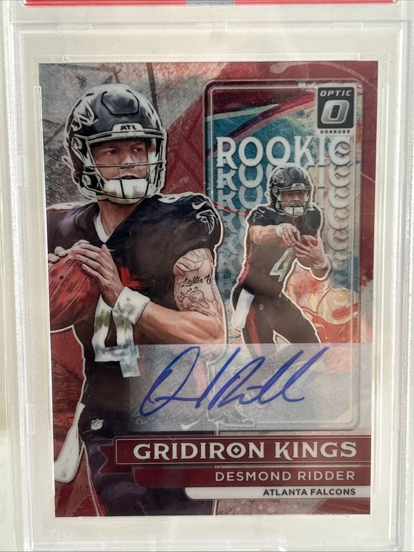 2022 Donruss Optic Desmond Ridder RC Auto PSA 10 84/99 Cincinnati Bearcats/ATL view 2