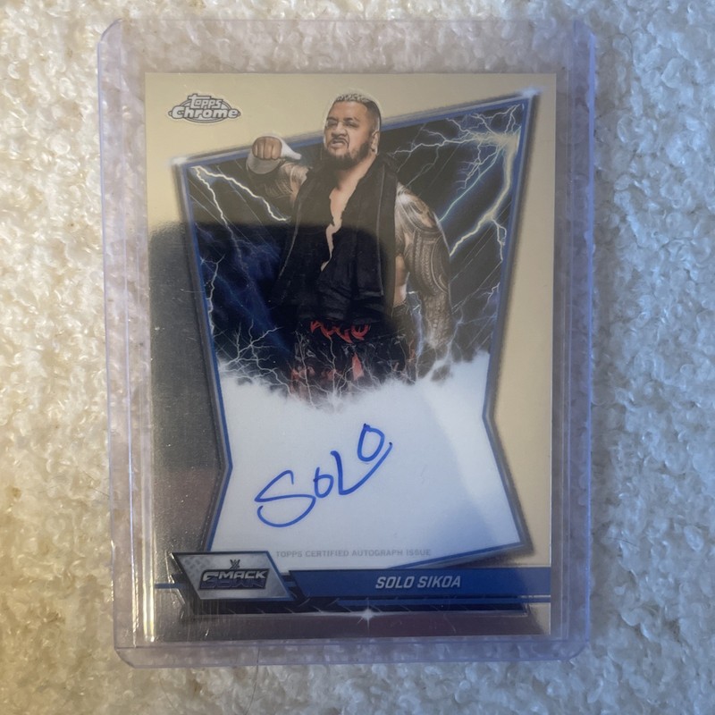 2026 WWE Topps Chrome- Solo Sikoa, Smackdown Blue Brand Autograph- #BBA-SOL