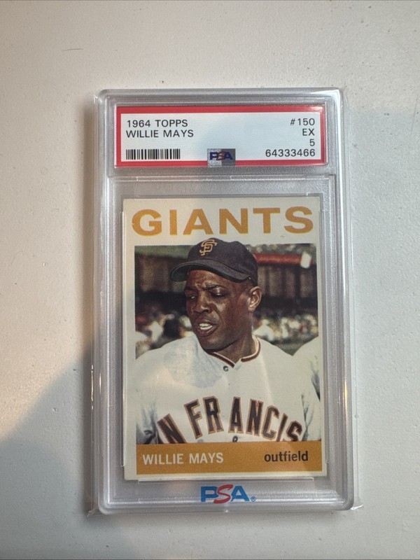 1964 TOPPS #150 WILLIE MAYS GIANTS HOF PSA 5 Really Good Eye Appeal