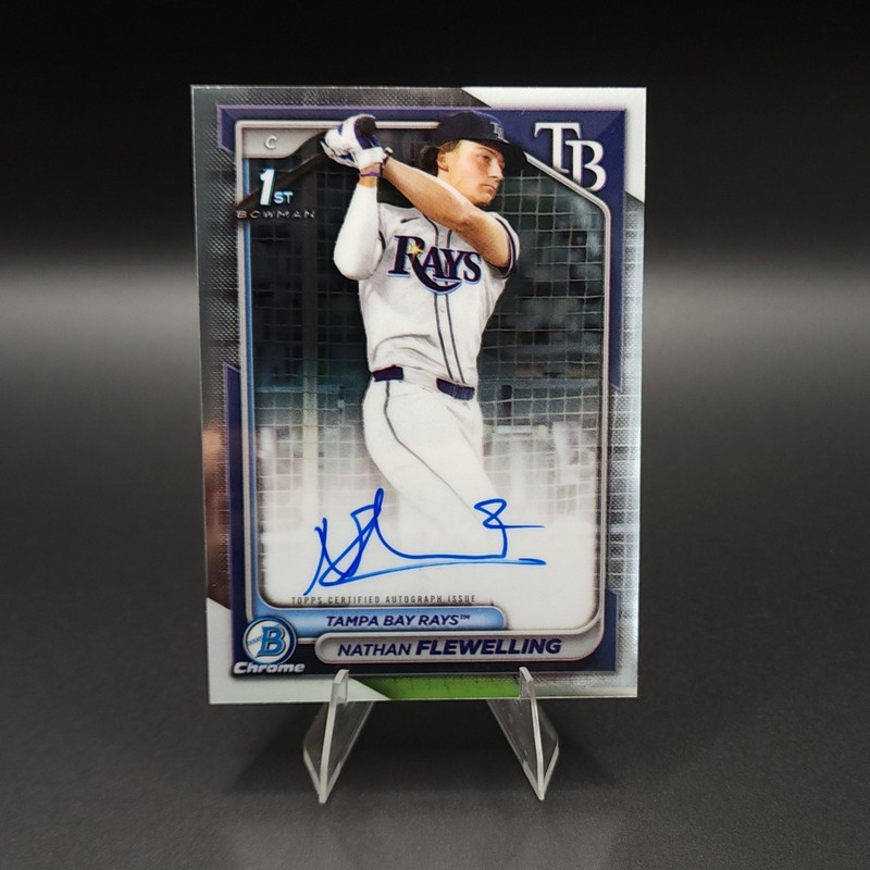 Bowman Chrome 1st NATHAN FLEWELLING AUTO #CPA-NF Tamba Bay Rays