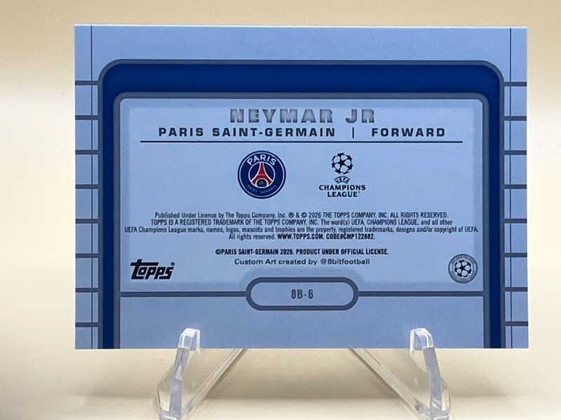 2025-26 Topps UEFA Club Competitions Neymar Jr #8B-6 8-Bit Shots view 2