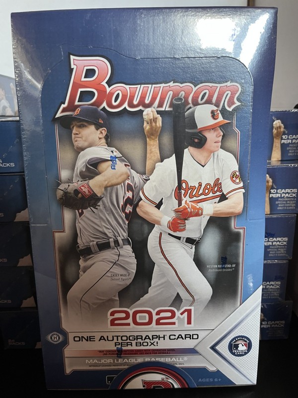 2021 Bowman Baseball Factory Sealed Hobby Box (1 Chrome Auto/Box) QTY Available