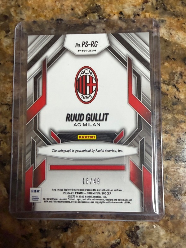 2025-26 Prizm FIFA Ruud Gullit Prolific SILVER Auto #16/49 ⚽ AC Milan view 2