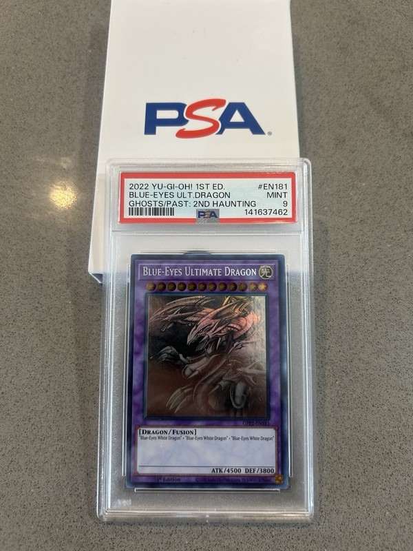 Konami Yu-Gi-Oh! Blue-Eyes Ultimate Dragon Ghost Rare 1st Ed GFP2-EN181 PSA 9