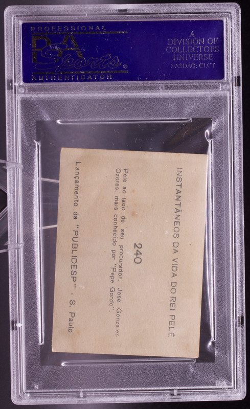 1964 Instantaneos Da Vida Do Rei Pele #240 Pelé PSA 3 VG Brazil Soccer Card view 2
